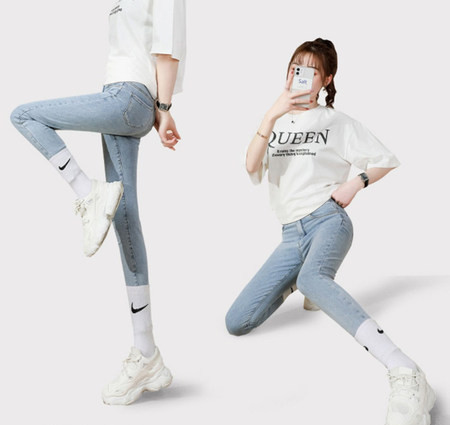 Alkalmi magas derekú kismama farmernadrág