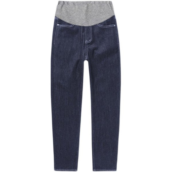 Széles szárú kismama farmernadrág zsebbel