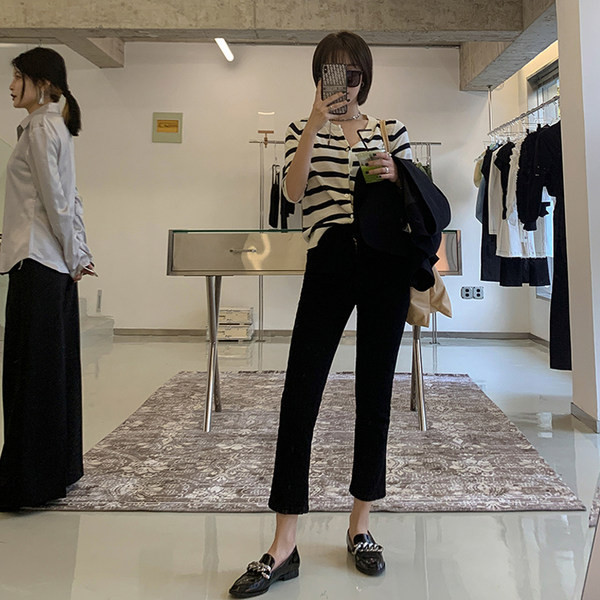 Fekete női nadrág terhes nők számára