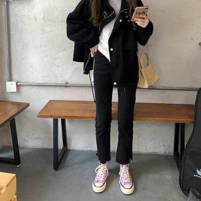 Női kismama farmernadrág zsebbel