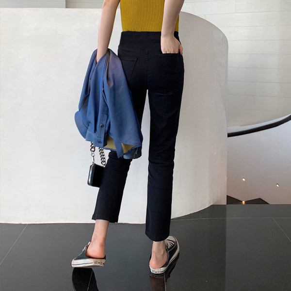 Egyszínű, magas derekú kismamafarmer nőknek