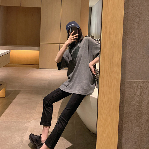 Egyszínű, magas derekú kismamafarmer nőknek