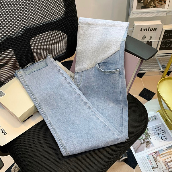 Kismama farmernadrág szárral