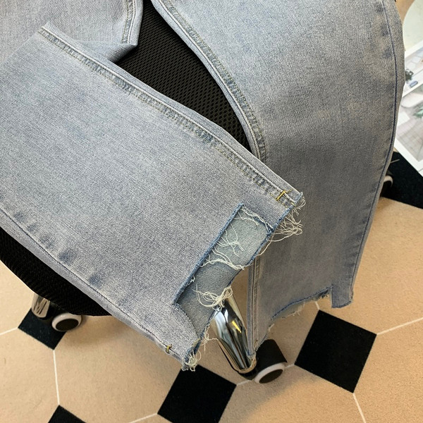 Kismama farmernadrág szárral