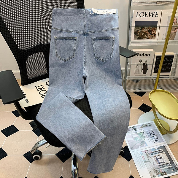 Kismama farmernadrág szárral