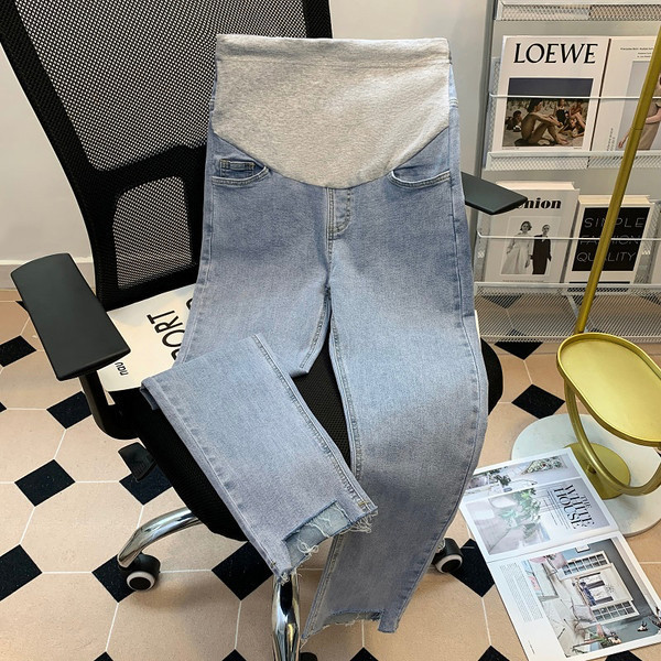 Kismama farmernadrág szárral