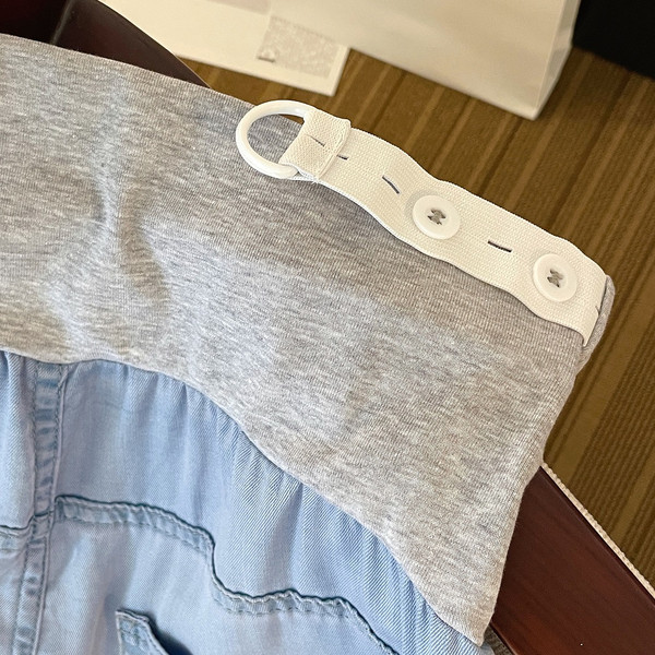 Női farmer terhes nőknek magas derékkal - laza alkalmi fazon