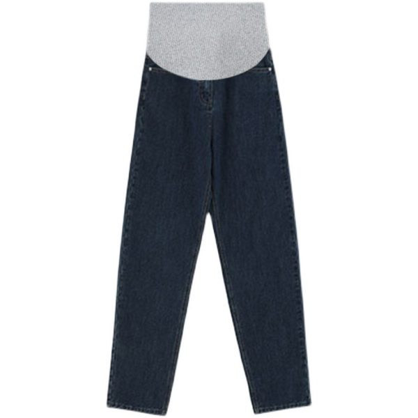 Széles szárú kismamafarmer zsebbel