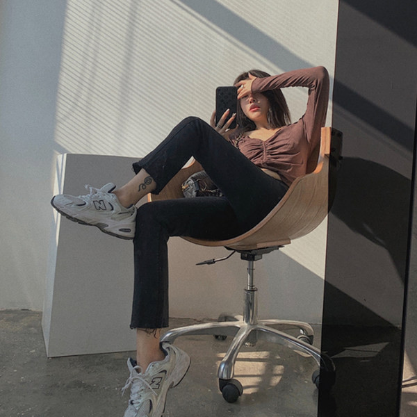 Γυναικείο τζιν για εγκύους - ψηλόμεσο καθαρό μοντέλο