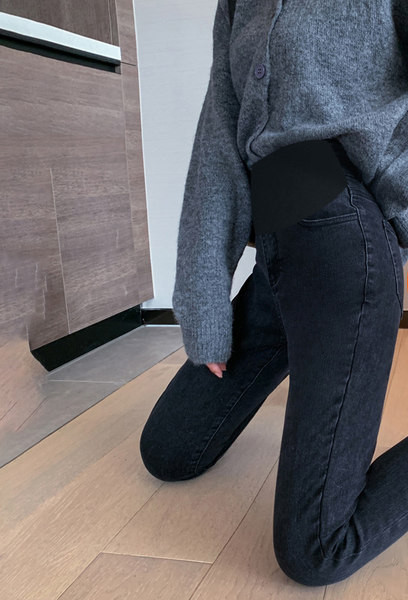 Női magas derekú kismama farmernadrág