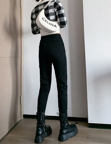 Női magas derekú kismama farmernadrág