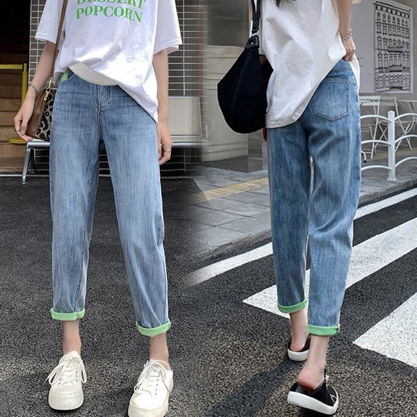 Casual γυναικείο τρίχρωμο τζιν εγκυμοσύνης