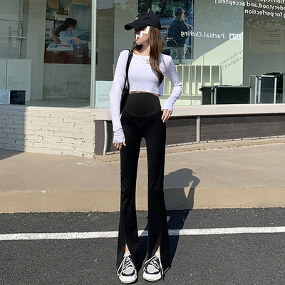 Дънки за бременни жени с дълга цепка