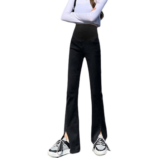 Дънки за бременни жени с дълга цепка