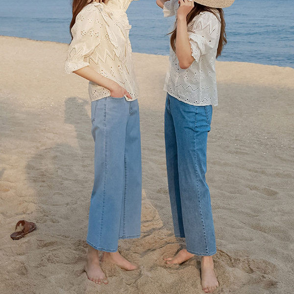 Спортно летни дънки за бременни жени