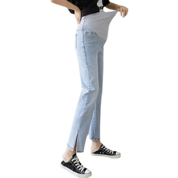 Τζιν εγκυμοσύνης με ραφή και σκίσιμο