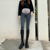 Дамски ластични дънки с висока талия за бременни