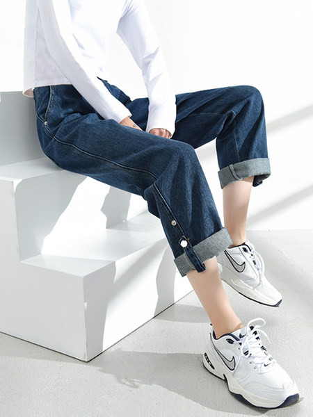 Дънки за бременни жени със копче