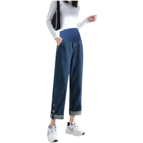 Дънки за бременни жени със копче