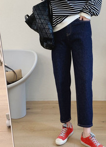 Női magas derekú terhes női farmer - vékony két színben