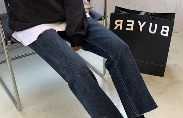 Γυναικείο τζιν για εγκύους με ψηλόμεσο - ίσιο καθαρό μοντέλο