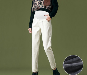 Női kismama farmernadrág zsebbel