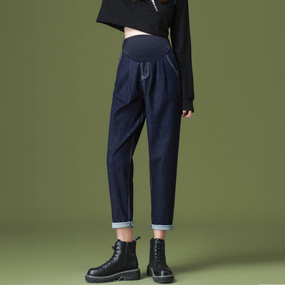 Női kismama farmernadrág zsebbel