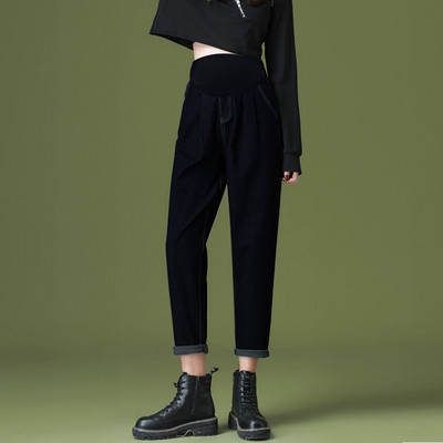 Női kismama farmernadrág zsebbel