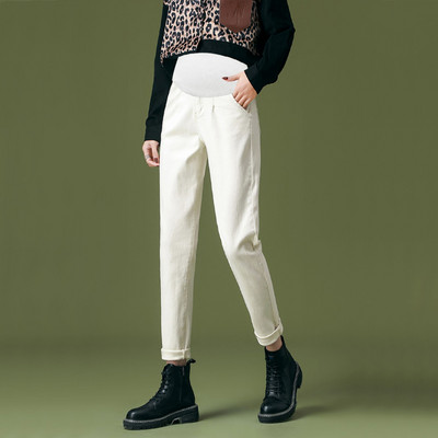 Női kismama farmernadrág zsebbel