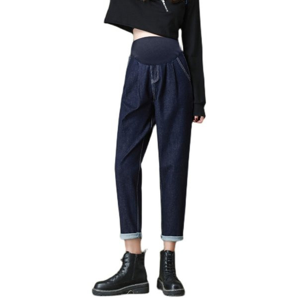 Női kismama farmernadrág zsebbel