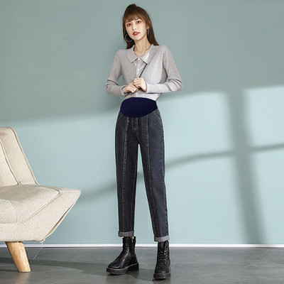 Ženske traperice za trudnice - retro visokog struka