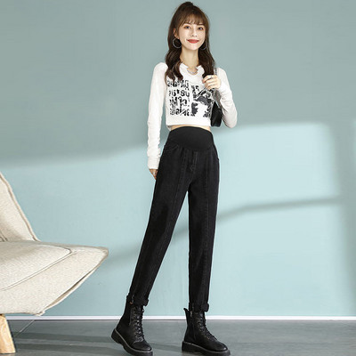 Ženske traperice za trudnice - retro visokog struka