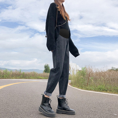 Ženske traperice za trudnice - s visokim strukom u tri boje