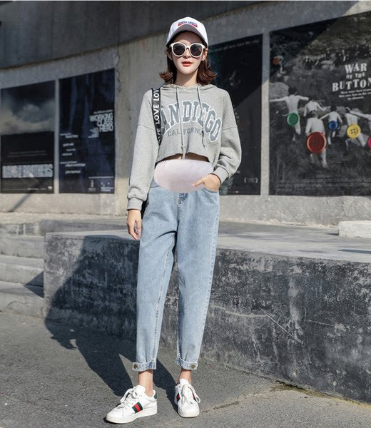 Γυναικεία casual ψηλόμεση τζιν εγκυμοσύνης