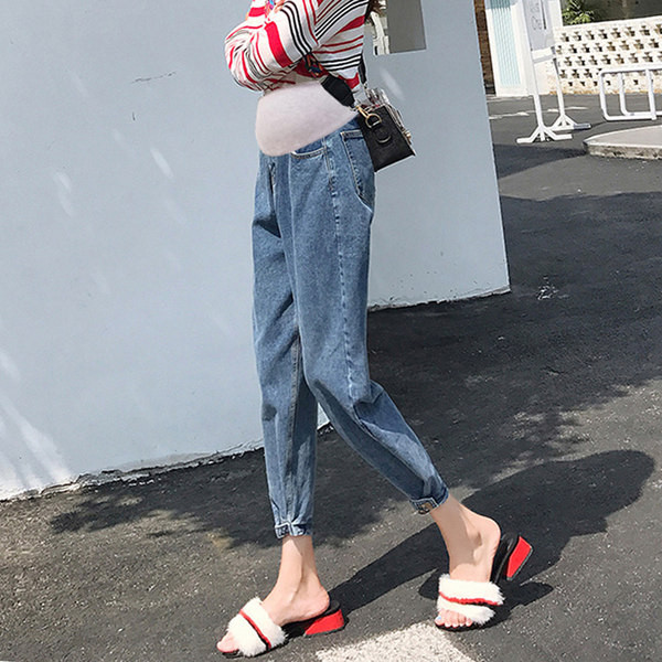 Γυναικεία casual ψηλόμεση τζιν εγκυμοσύνης