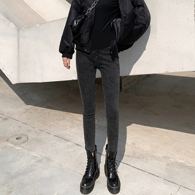 Ženske traperice za trudnice s visokim strukom - tip pencil