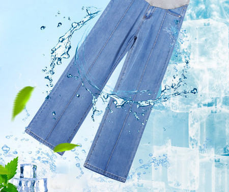 Elasztikus széles farmernadrág kismamáknak