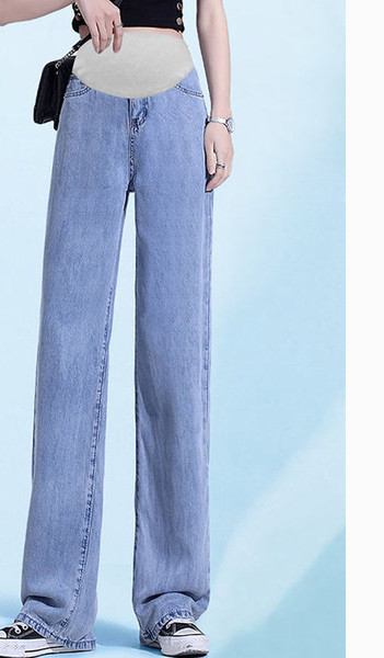 Casual γυναικείο τζιν με ελαστική μέση