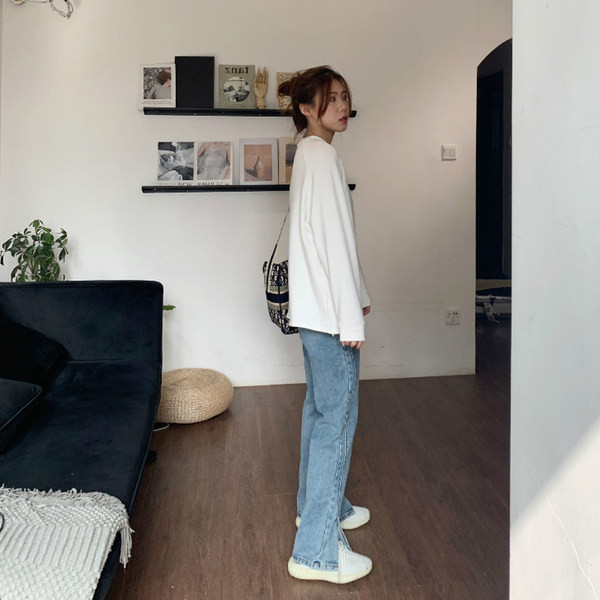 Trudničke traperice visokog struka - slobodnog uzorka u plavoj boji