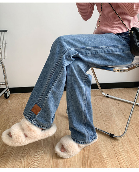 Női, magas derekú kismamafarmer - alkalmi laza szabású