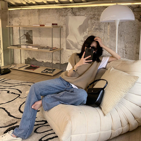 Női kismama farmernadrág zsebbel