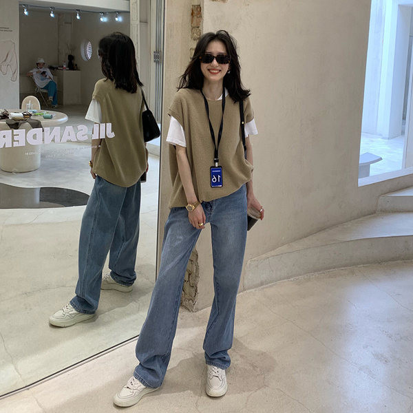 Női kismama farmernadrág zsebbel