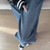 Φαρδύ μοντέλο τζιν για εγκύους καθαρό σχέδιο