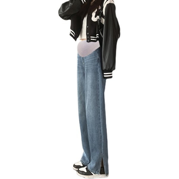 Φαρδύ μοντέλο τζιν για εγκύους καθαρό σχέδιο