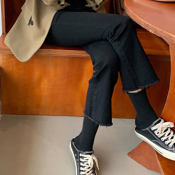 Traperice za trudnice s visokim strukom - ravni casual model