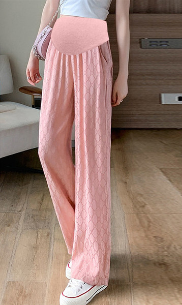 Μακρύ γυναικείο παντελόνι εγκυμοσύνης με εκτεταμένο λάστιχο
