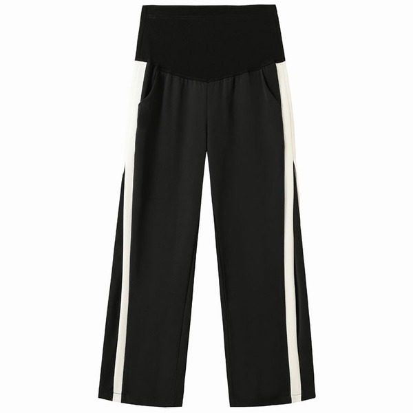 Fekete-fehér sportnadrág terhes nők számára