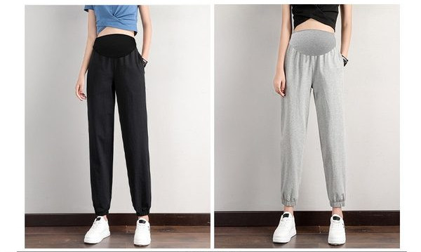 Γυναικείο παντελόνι για εγκύους με ψηλόμεσο - αθλητικό μοντέλο