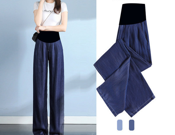 Широк модел панталон за бременни жени