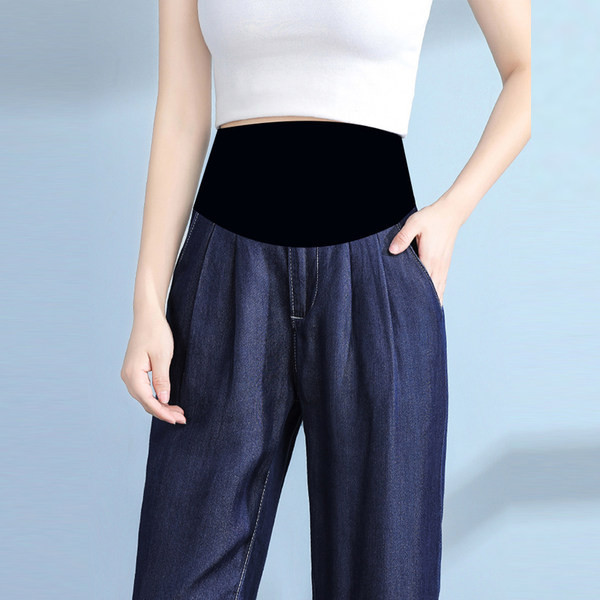 Широк модел панталон за бременни жени